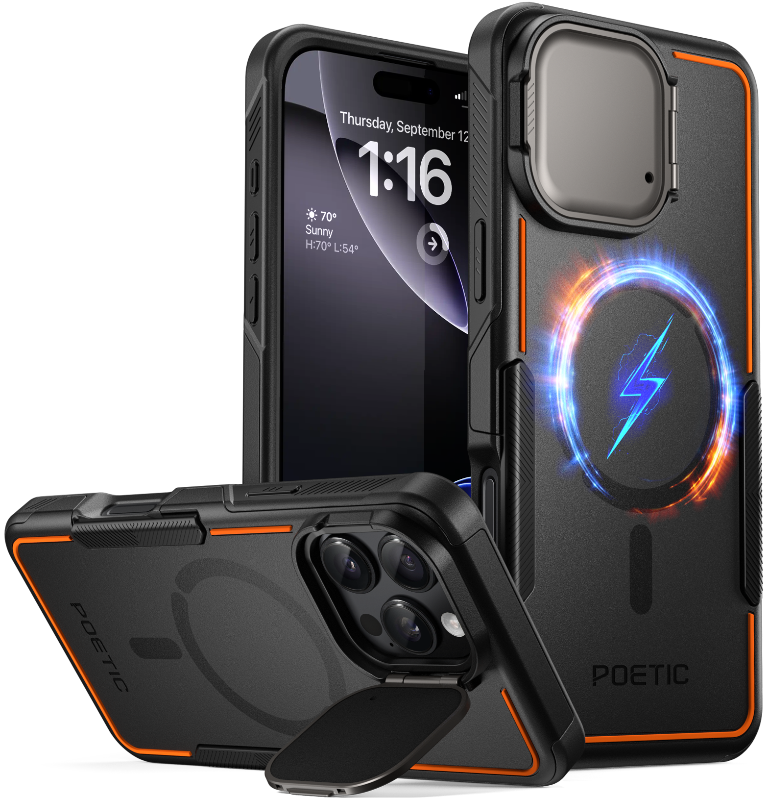 Apple iPhone 16 Pro Max Case with Camera Stand and MagSafe Poetic Cases Apple iPhone 16 Pro Max Case with Camera Stand and MagSafe Poetic Cases