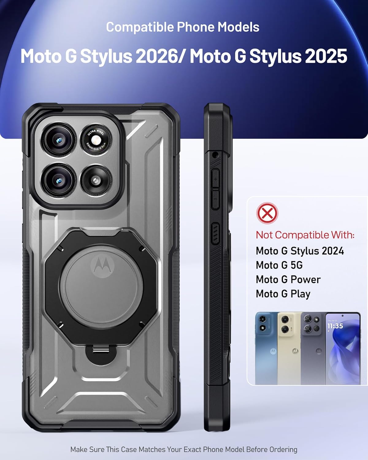 Moto G Stylus 5G 2026 with Magnetic Ring Kickstand