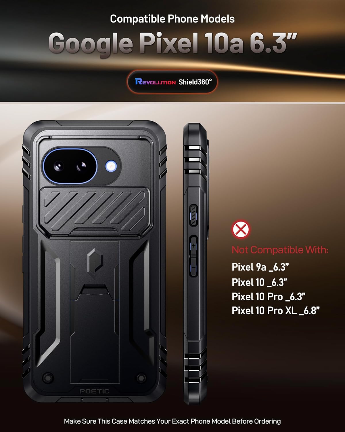 Google Pixel 10A with Slide Camera Cover Case