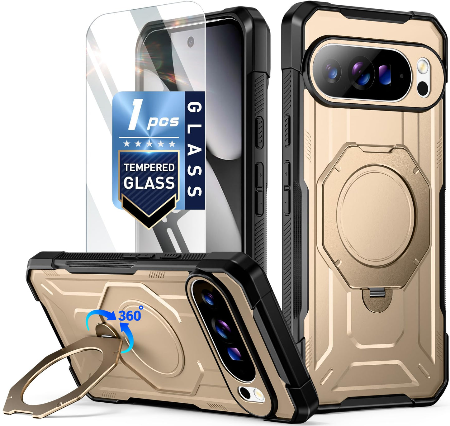 Google Pixel 10 Pro XL Spartan Case with Ring Stand