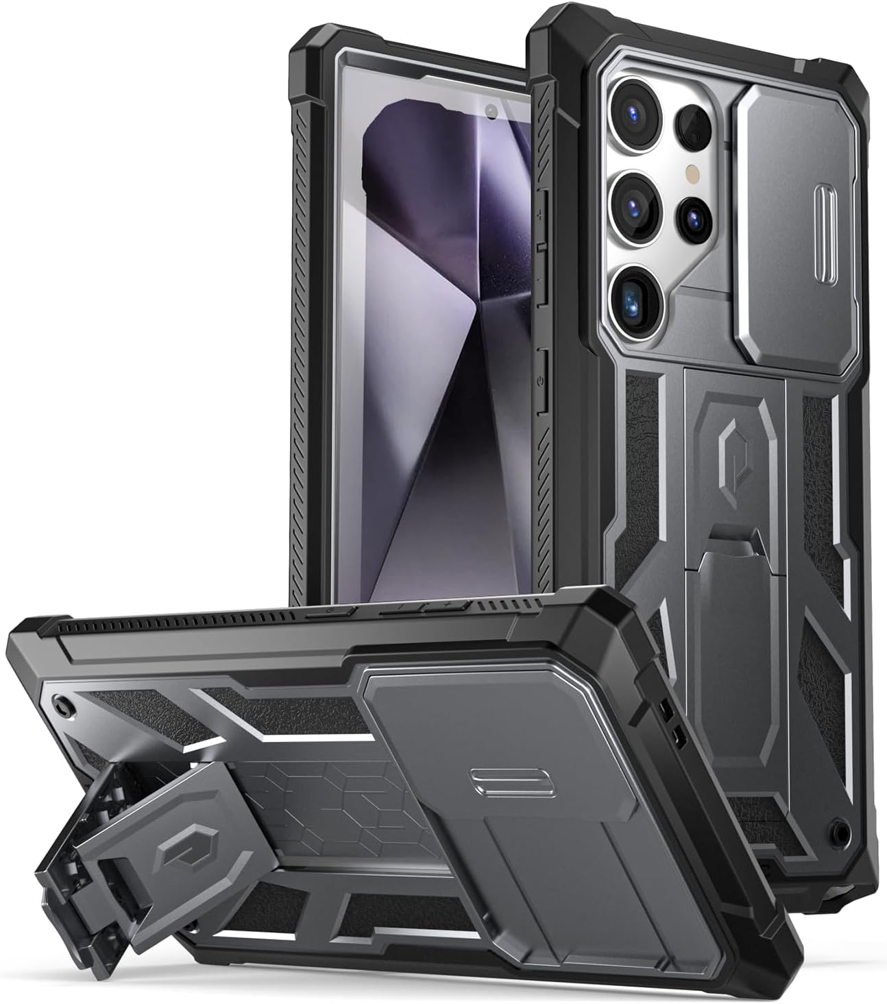 Galaxy S24 Ultra with Slide Camera Cover Case Metallic Gun Metal