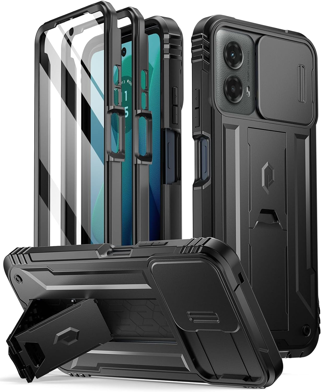 Poetic Revolution Series For Moto G 5G 2024 With Slide Camera Cover Black Poetic Revolution Series For Moto G 5G 2024 With Slide Camera Cover Black