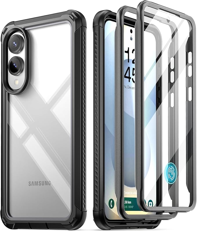 for Samsung Galaxy S25 Edge Case Poetic Built-in Screen Shockproof Cover Black for Samsung Galaxy S25 Edge Case Poetic Built-in Screen Shockproof Cover Black