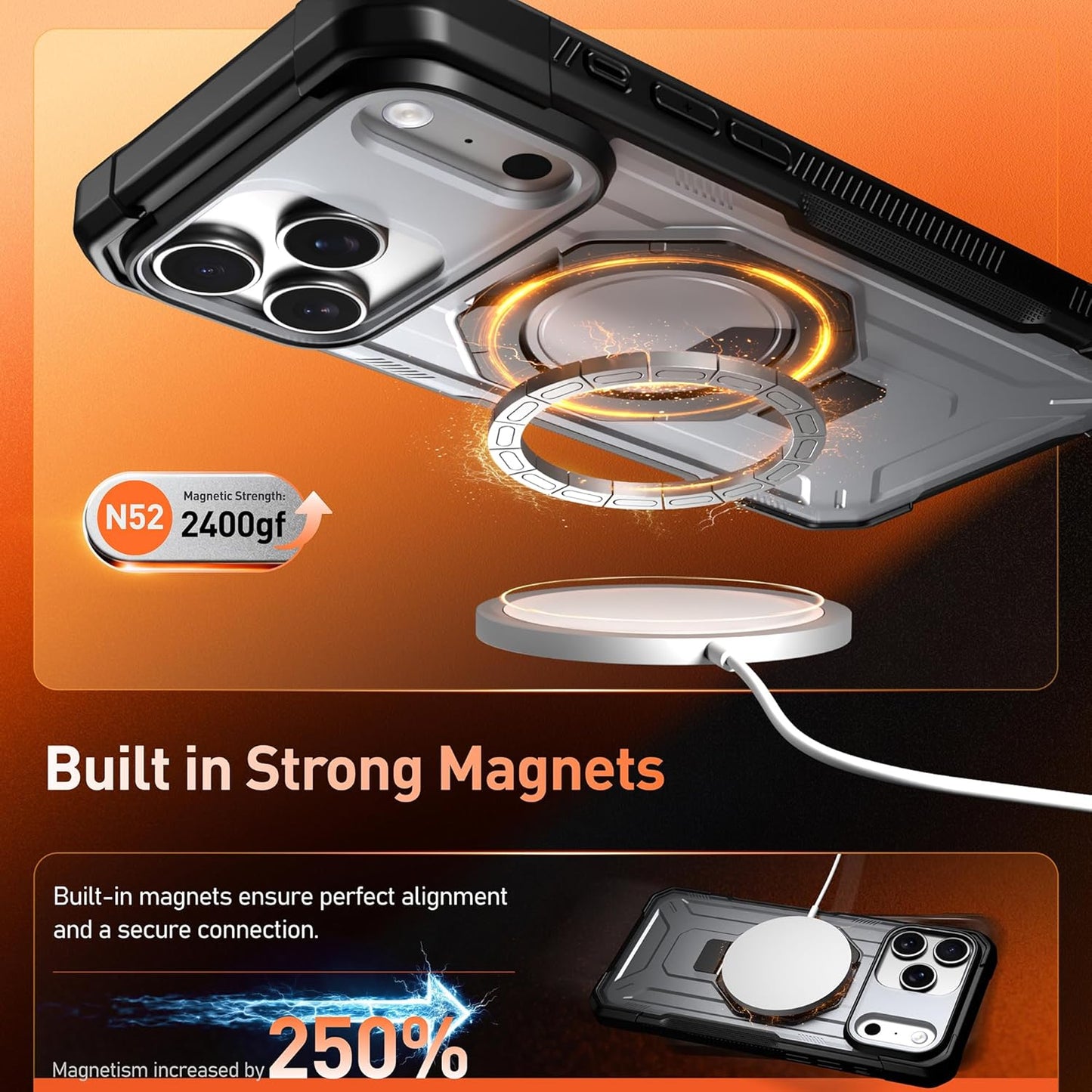 Apple iPhone 17 Pro with MagSafe Ring Stand Case