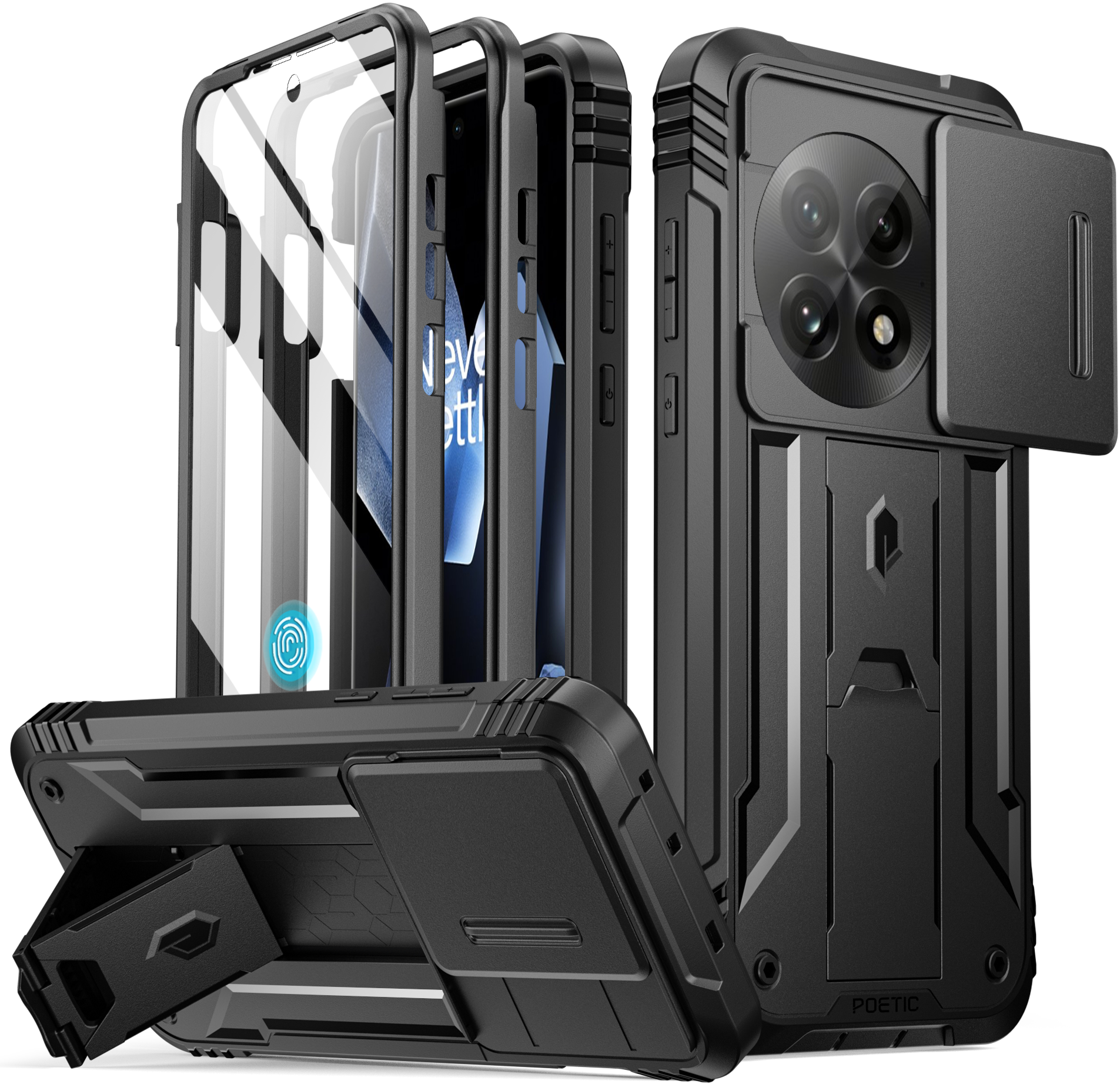 Poetic Revolution Case Shockproof Case for OnePlus 13 5G Pink | Slide Camera Cover, Built-in Screen Protector, Work with Fingerprint ID, 2 Front Poetic Revolution Case Shockproof Case for OnePlus 13 5G Pink | Slide Camera Cover, Built-in Screen Protector, Work with Fingerprint ID, 2 Front
