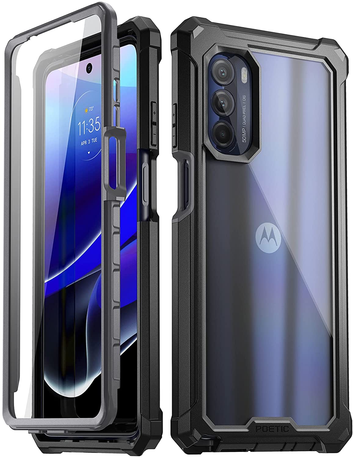 Gray Louis Vuitton Logo Motorola Moto G Stylus 5G (2022) Clear Case