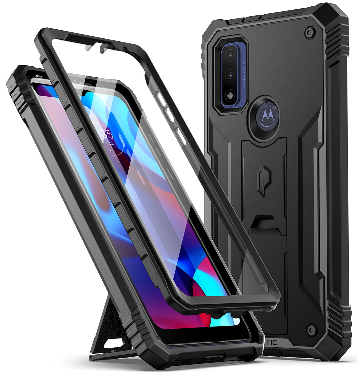 Poetic Revolution Series Case for Motorola Moto G Pure 6.5 inch (2021 Release) Full-Body Rugged Dual-Layer Shockproof Protective, Black Poetic Revolution Series Case for Motorola Moto G Pure 6.5 inch (2021 Release) Full-Body Rugged Dual-Layer Shockproof Protective, Black