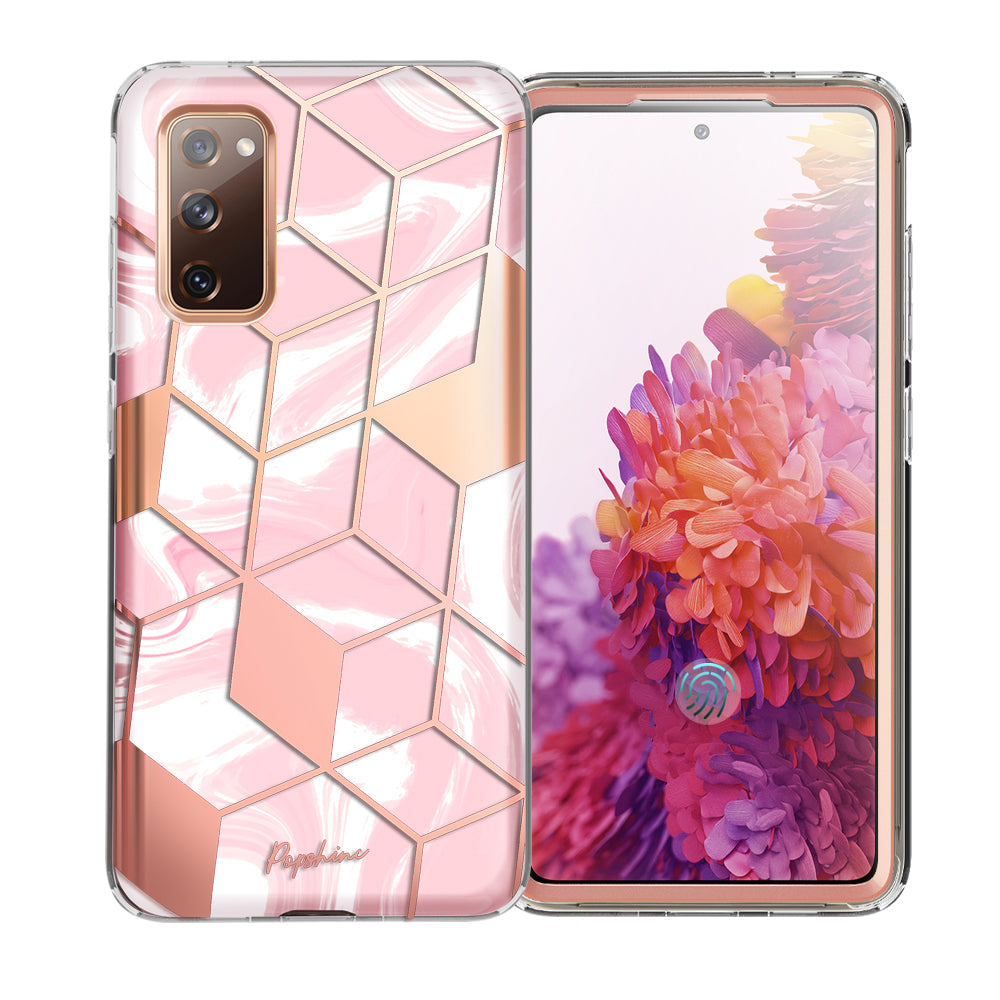 2020 Samsung Galaxy S20 FE 5G Marble Bumper Case with Fingerprint