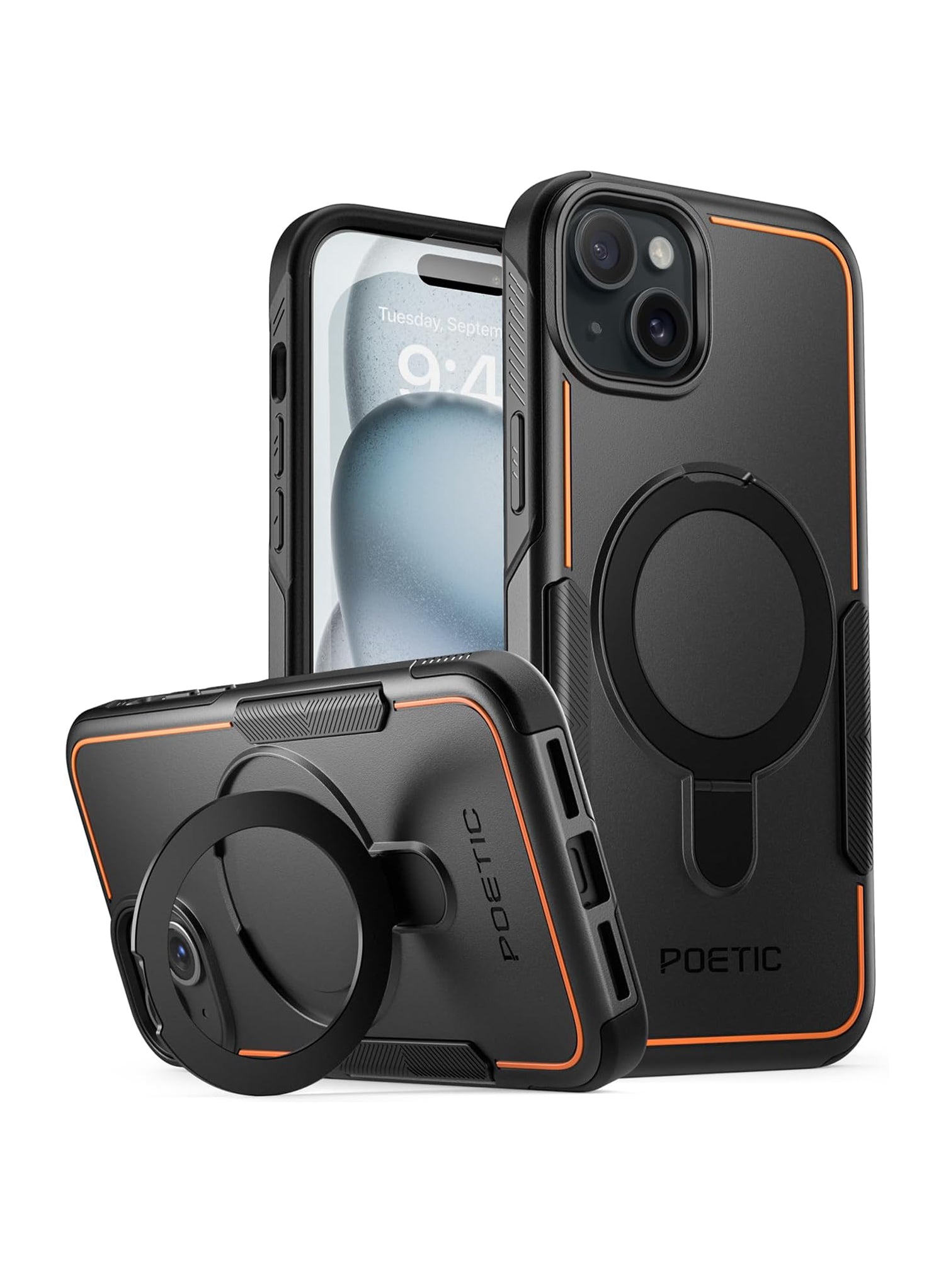 Iphone Case With Ring Stand Aere Luxury Plated Silicone IPhone