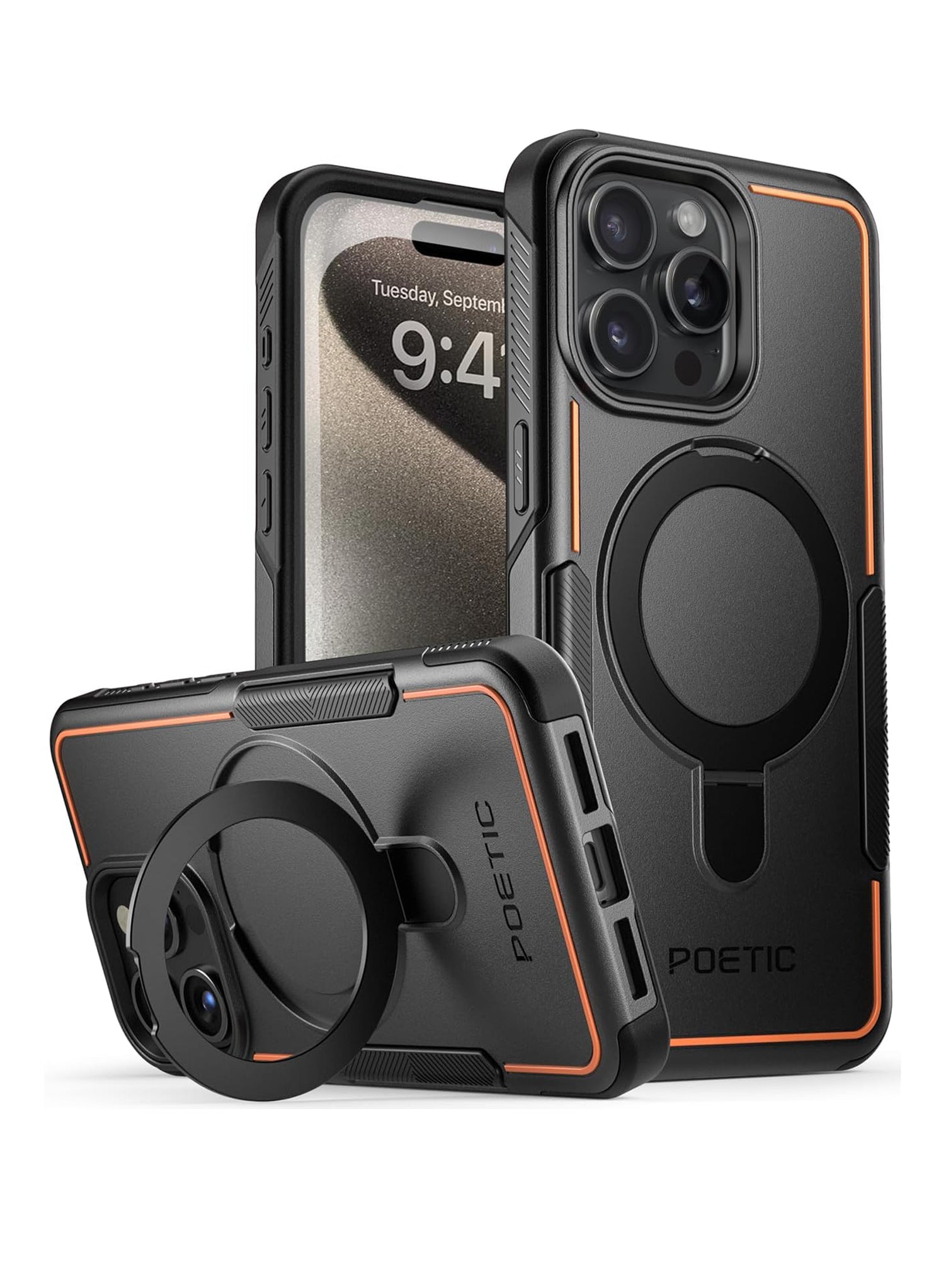 Apple iPhone 15 Pro Case with Ring Stand – Poetic Cases