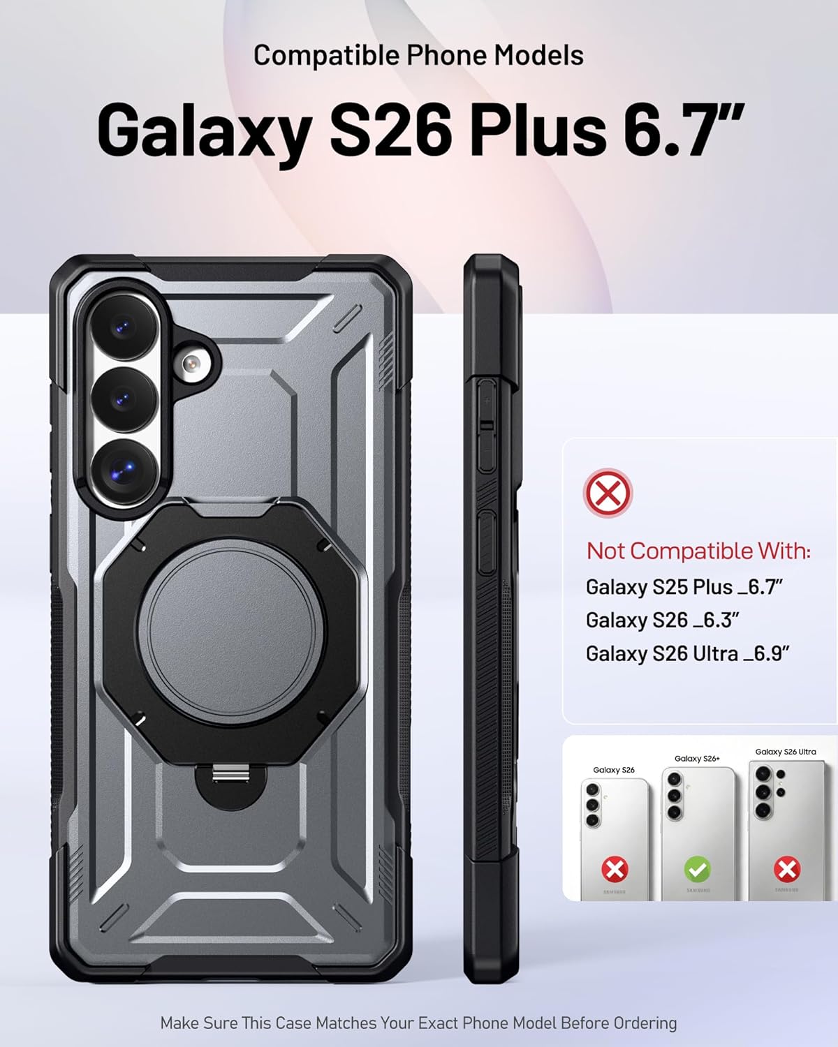 Galaxy S26 Plus Spartan Case with Ring Stand