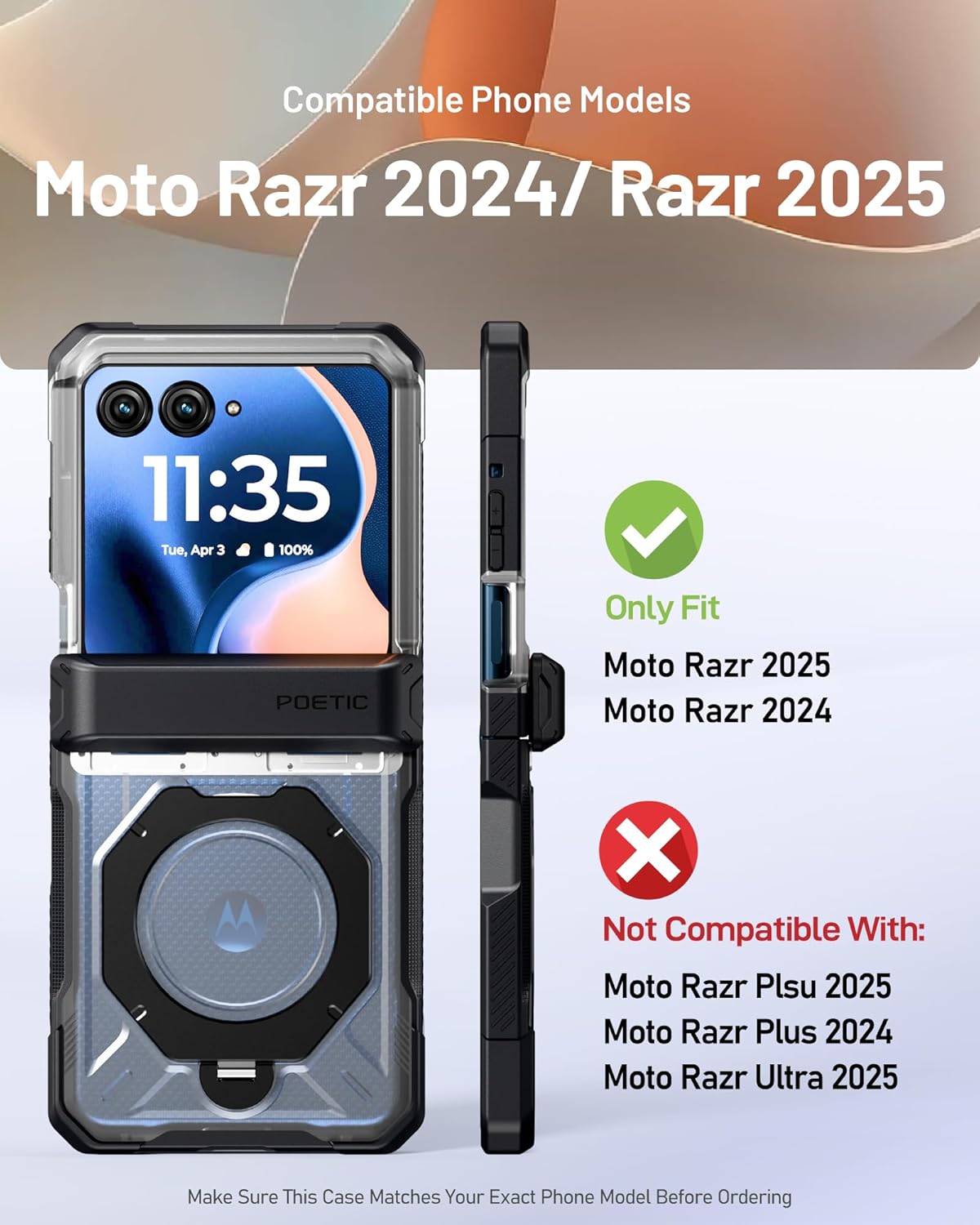 Moto Razr 2026/2025/2024 Case with Ring Stand