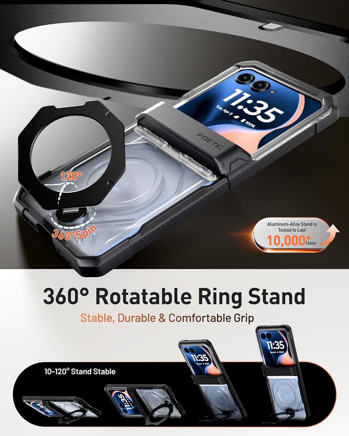 Moto Razr 2026/2025/2024 Case with Ring Stand