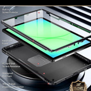 Galaxy Tab A11 Plus / A9 Plus Case Built in-Screen Protector with Kickstand