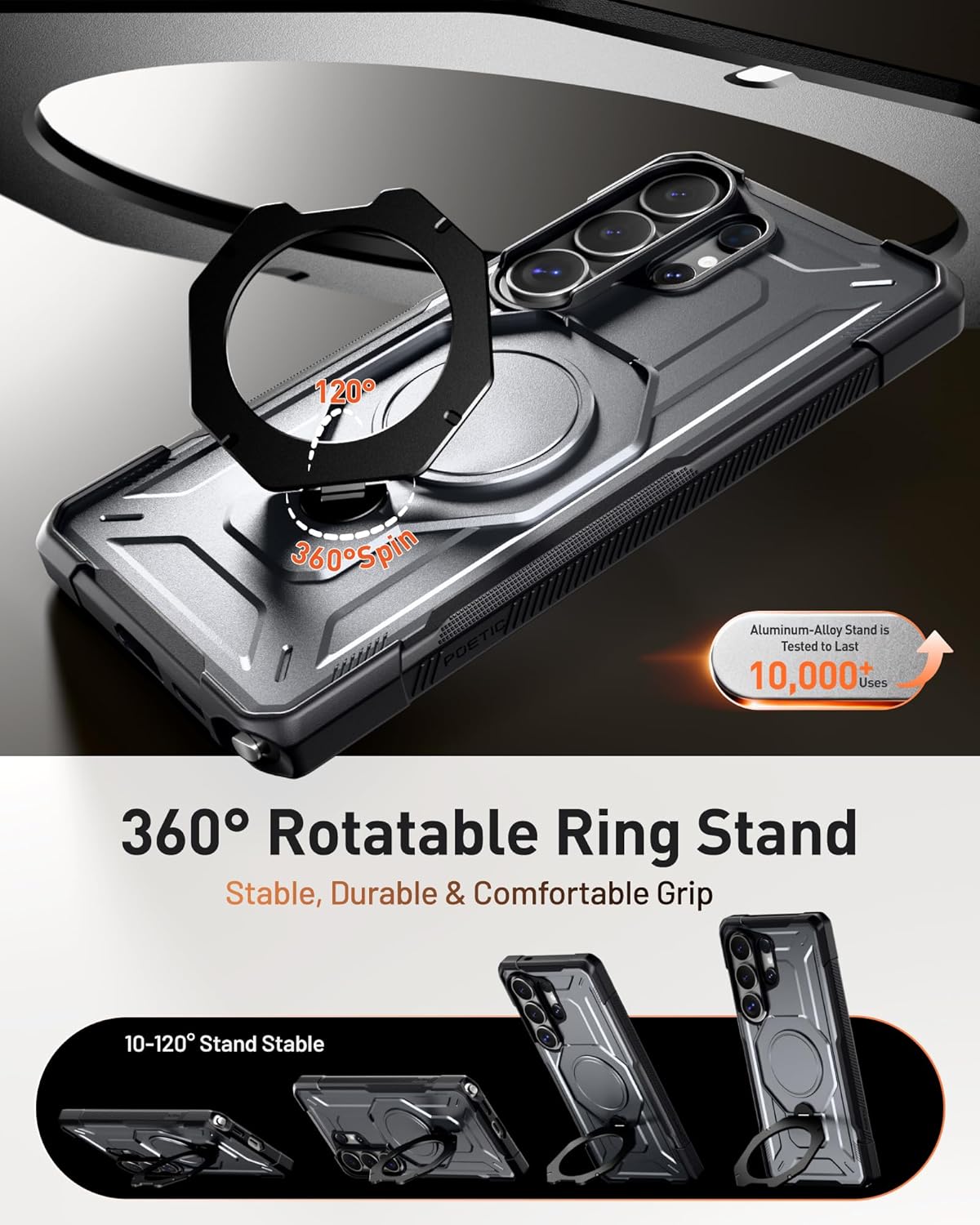 Galaxy S26 Ultra Spartan Case with Ring Stand