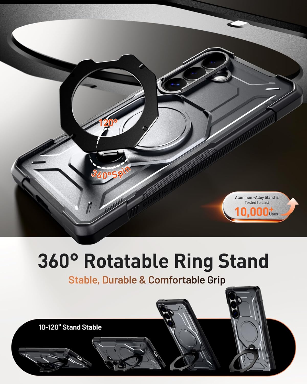 Galaxy S26 Spartan Case with Ring Stand