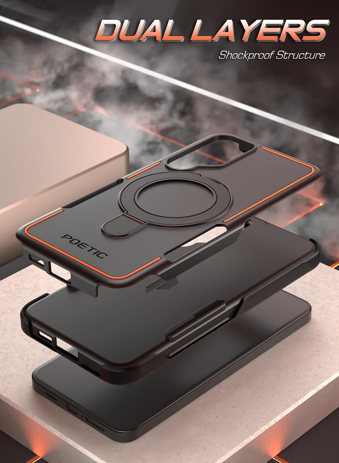Galaxy S24 Plus Magnetic Ring Stand Case – Poetic Cases