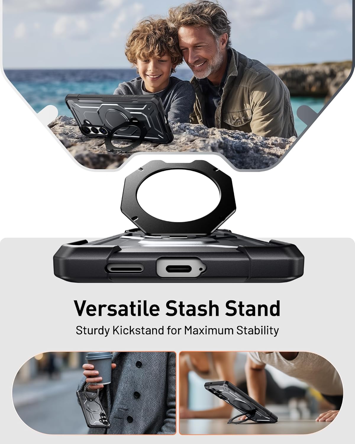 Galaxy S26 Spartan Case with Ring Stand