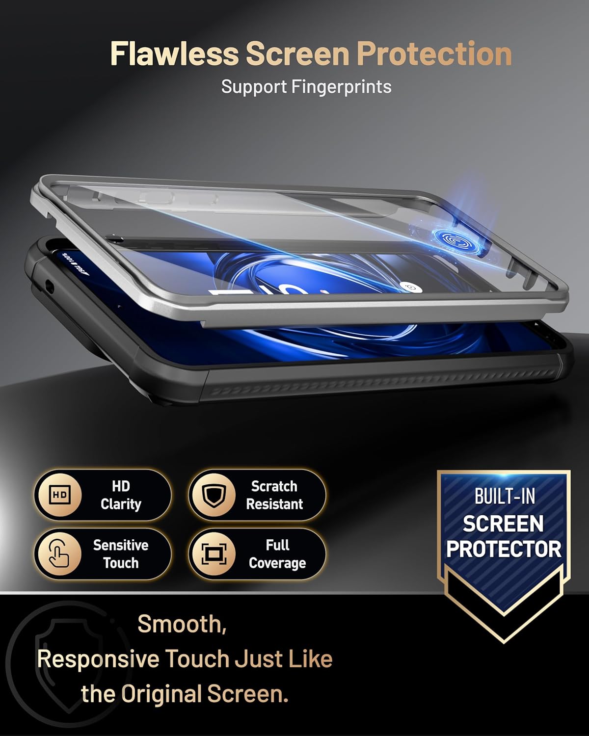 Moto G Stylus 5G 2026 with Fingerprint Cover Case