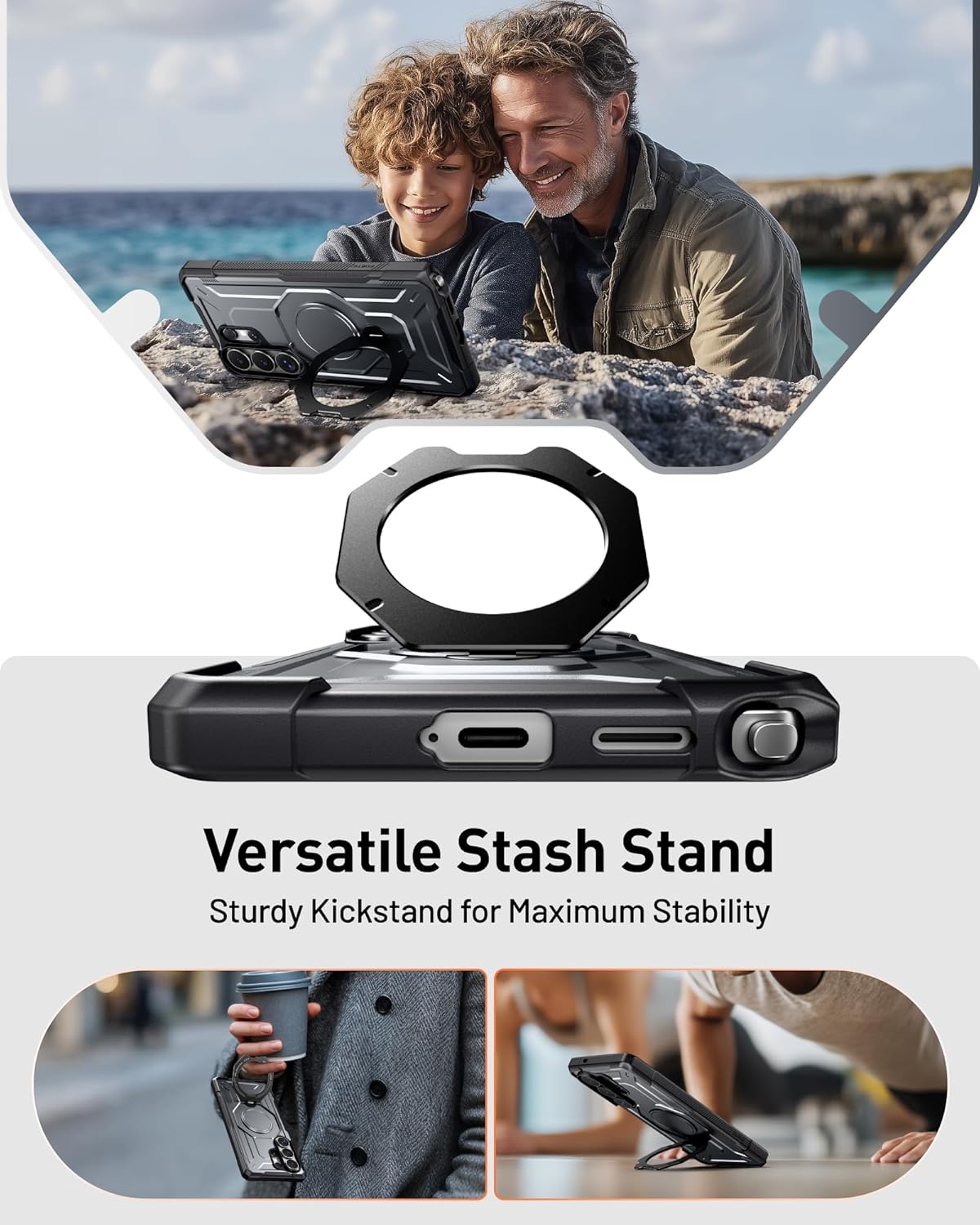 Galaxy S26 Ultra Spartan Case with Ring Stand