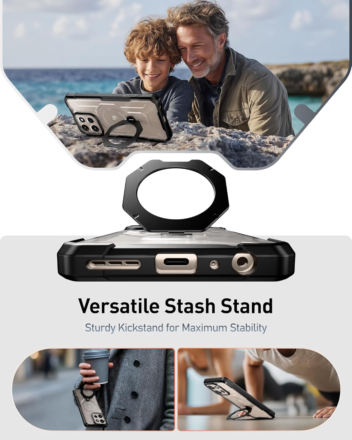 Moto G Power 5G (2025 & 2026) Spartan Case with Ring Stand