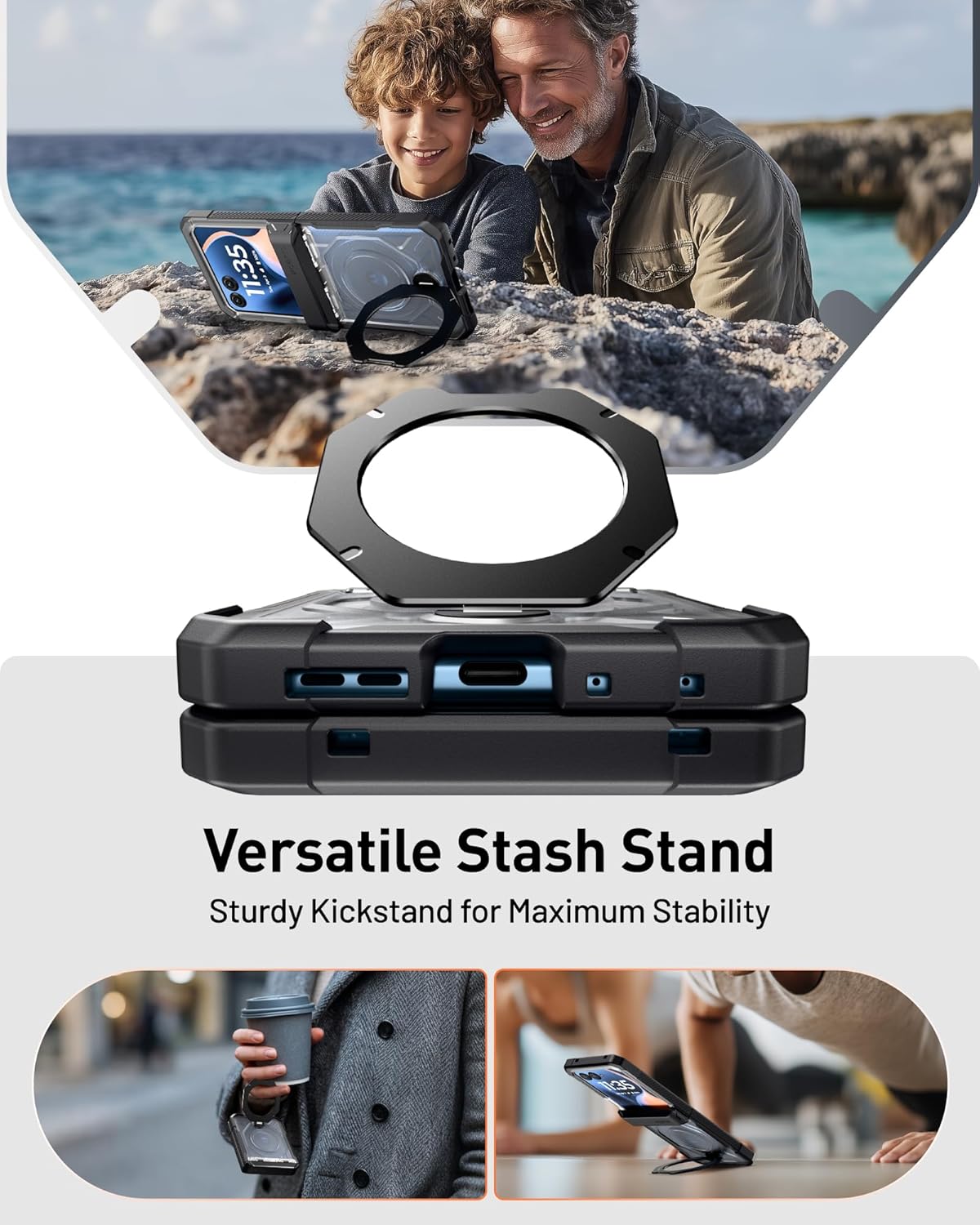 Moto Razr 2026/2025/2024 Case with Ring Stand