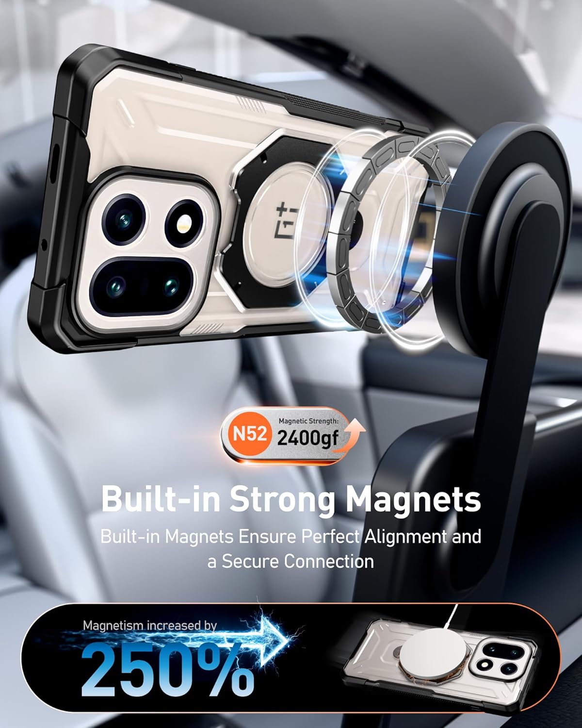 OnePlus 15 Spartan Case with Ring Stand