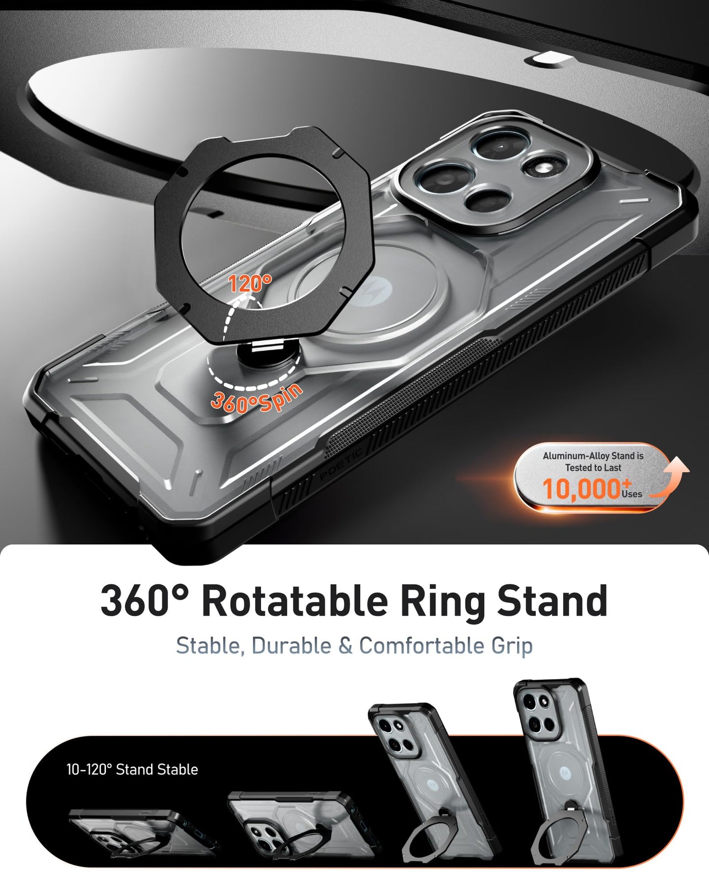 Moto G Play (2026) I Moto G 5G (2025 & 2026) Spartan Case with Ring Stand