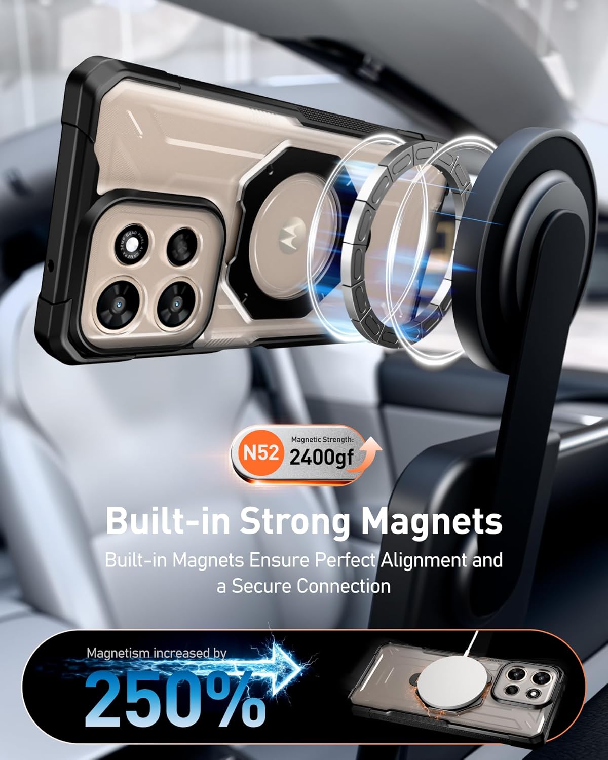 Moto G Power 5G (2025 & 2026) Spartan Case with Ring Stand