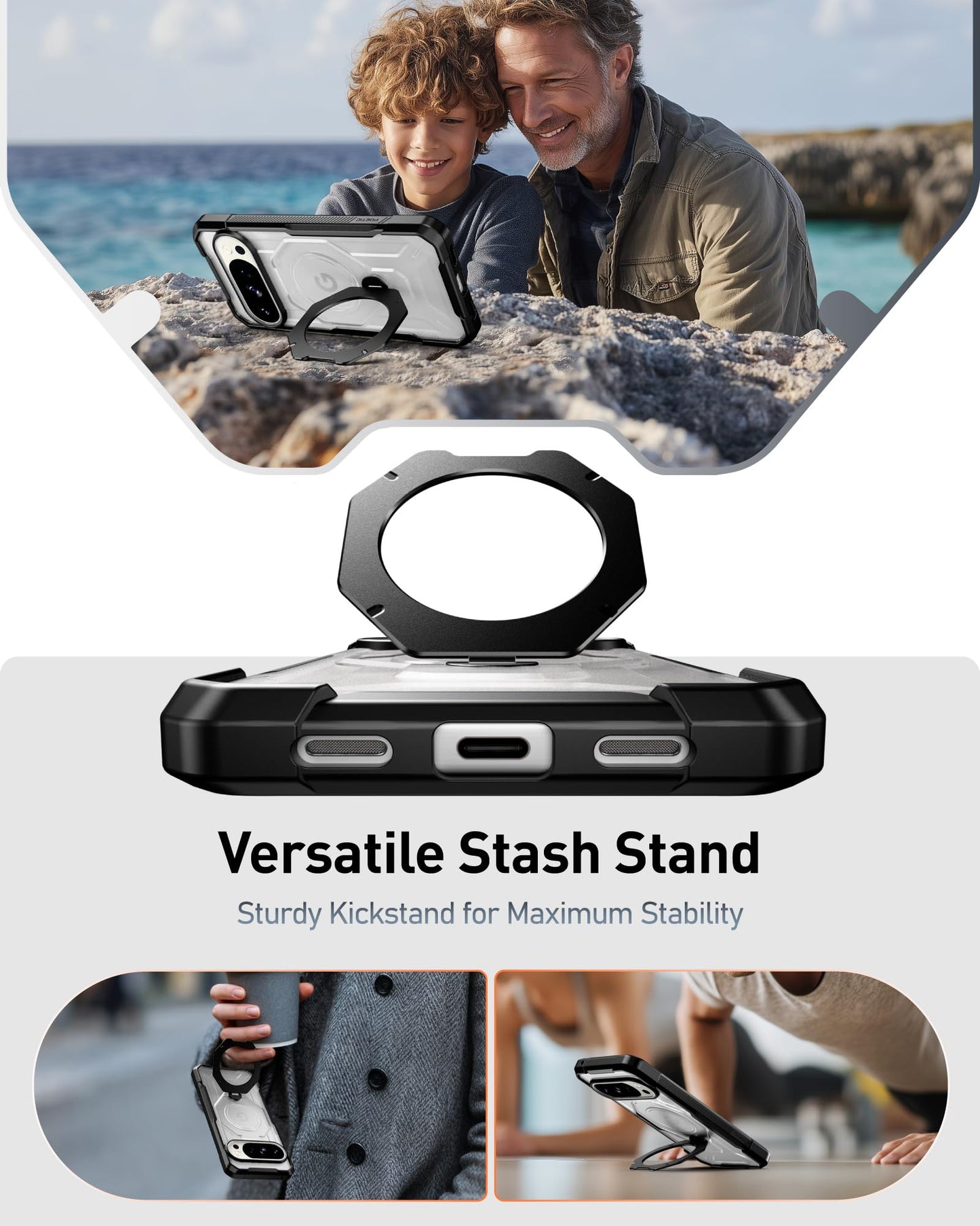 Google Pixel 10 / 10 Pro Spartan Case with Ring Stand