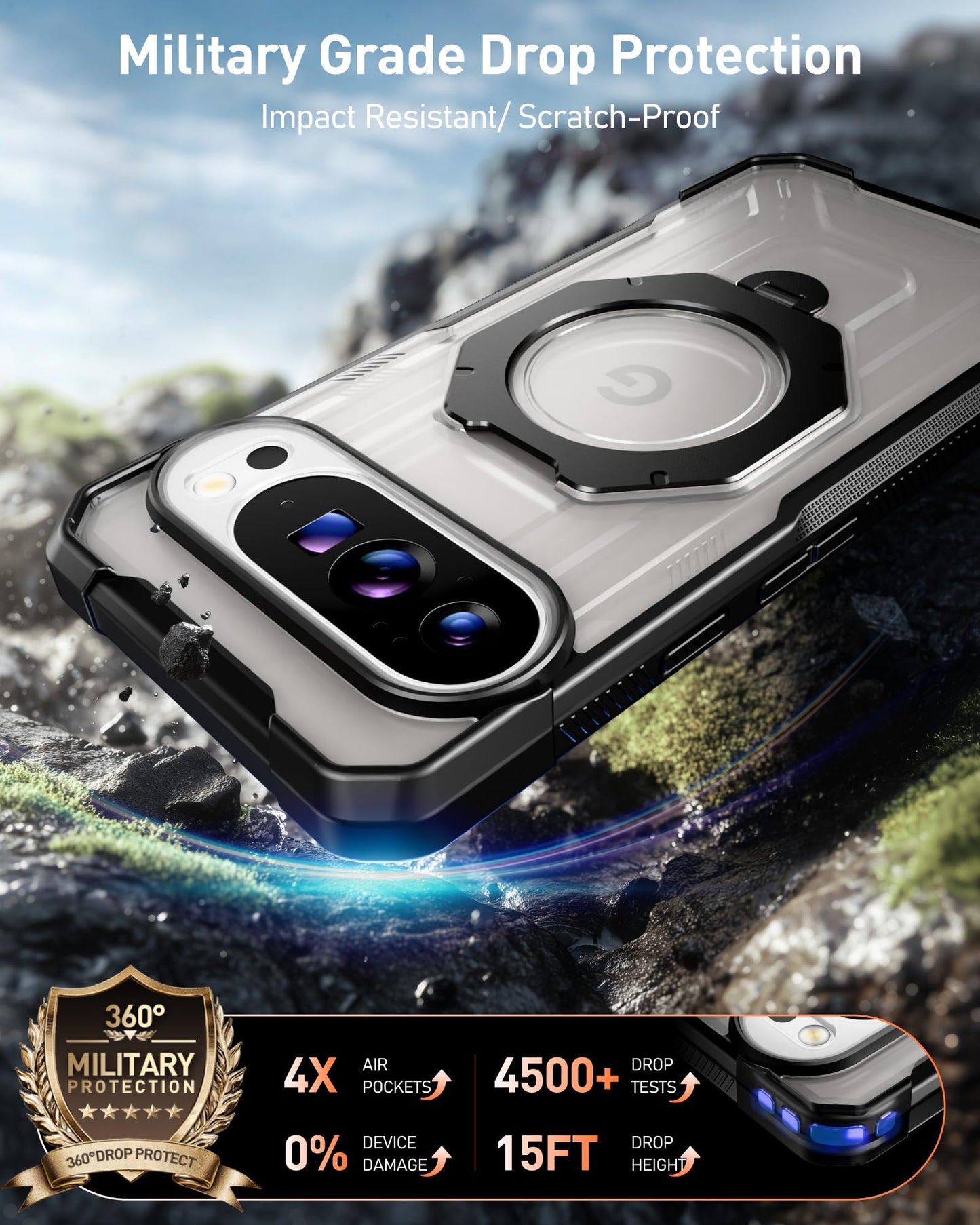 Google Pixel 10 Pro XL Spartan Case with Ring Stand