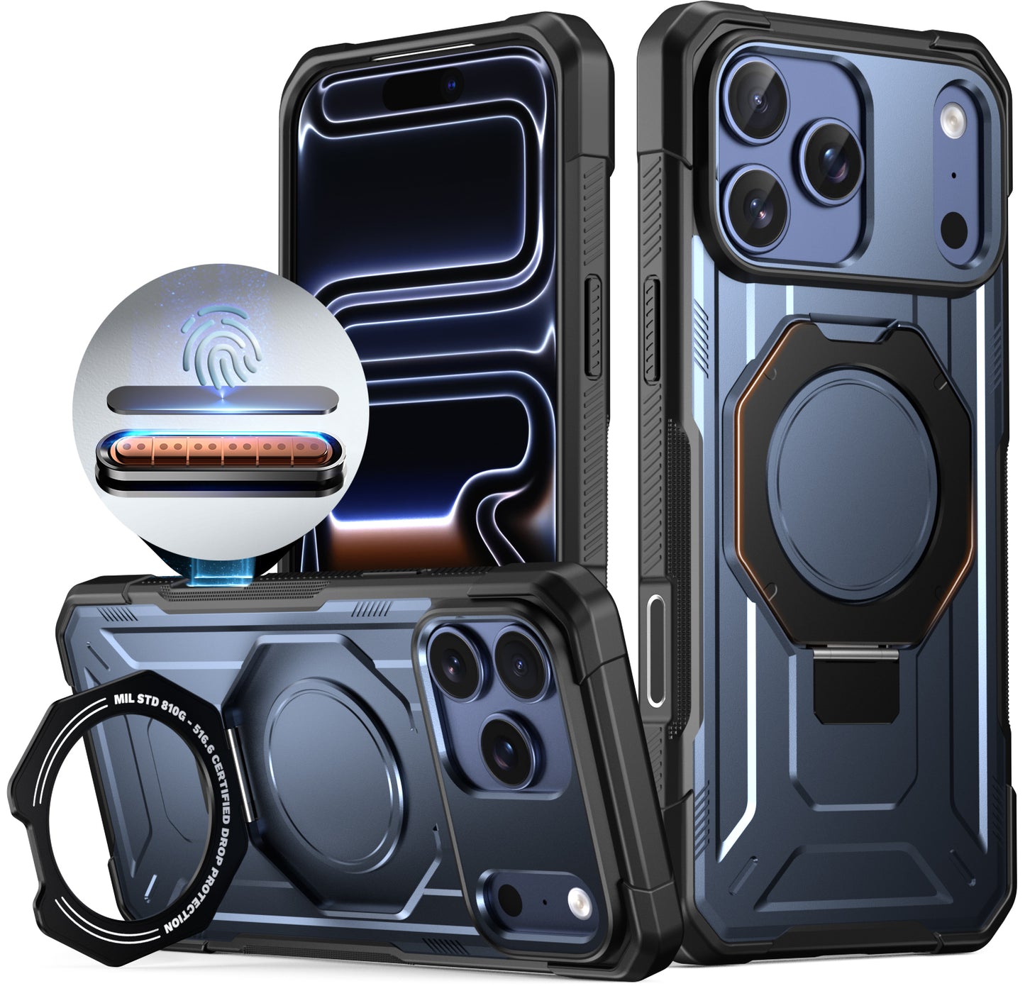 Apple iPhone 17 Pro with MagSafe Ring Stand Case