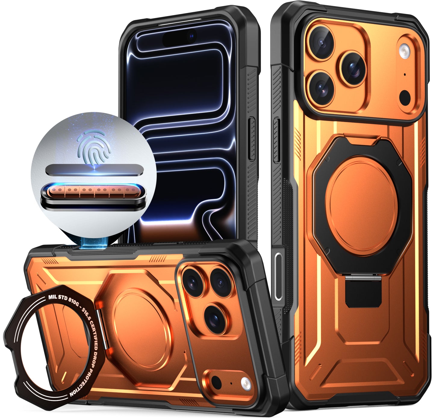 Apple iPhone 17 Pro with MagSafe Ring Stand Case