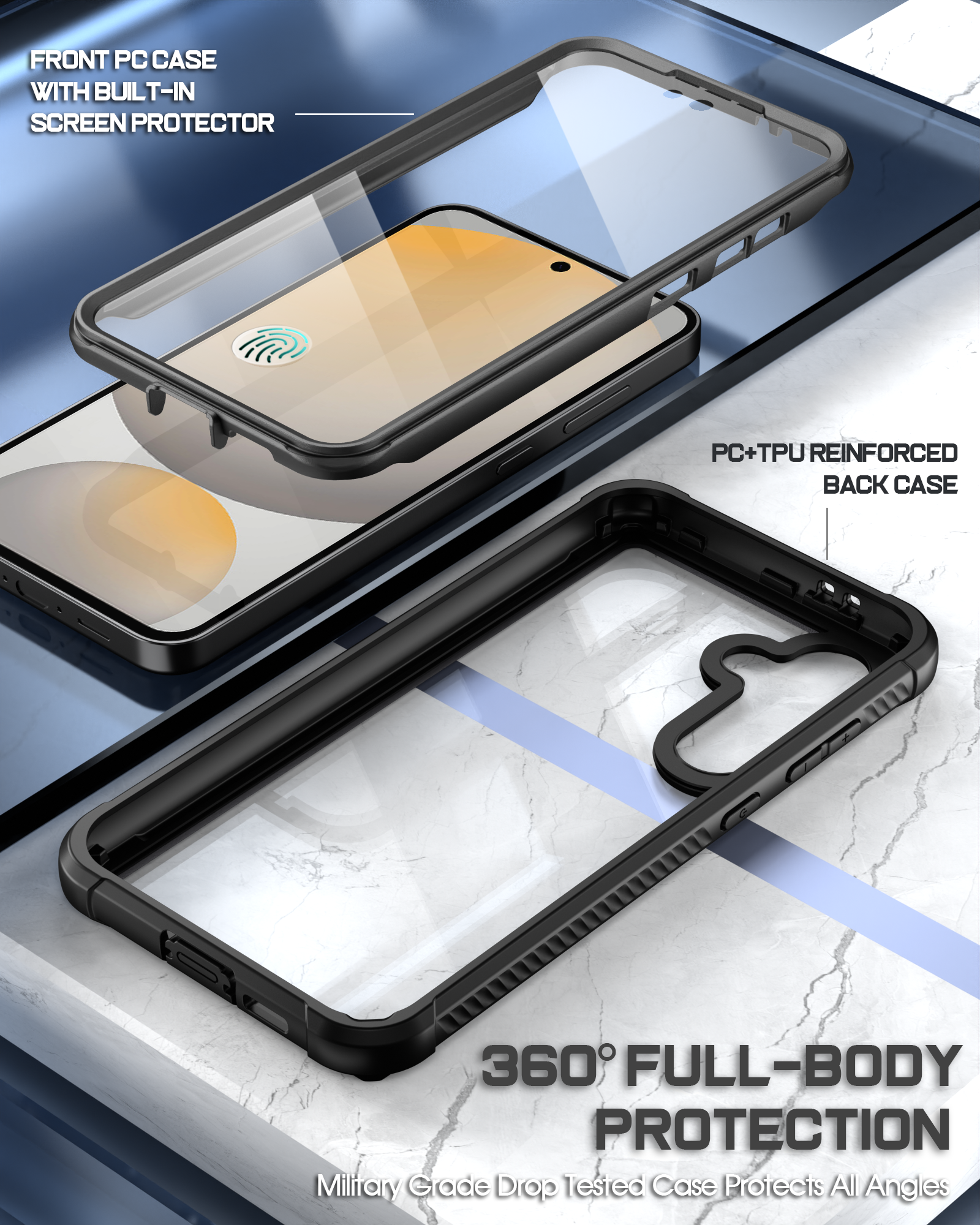 for Samsung Galaxy S24 FE 5G Case Built-in Screen 2 Front Frame Cover Pink for Samsung Galaxy S24 FE 5G Case Built-in Screen 2 Front Frame Cover Pink