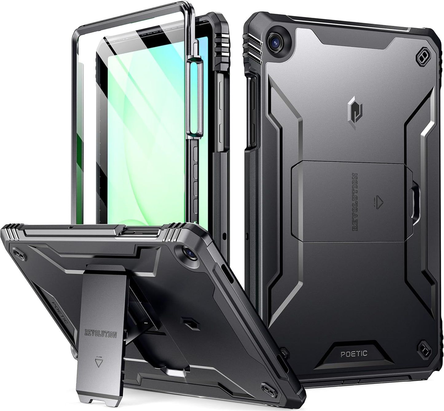 Galaxy Tab A11 Plus / A9 Plus Case Built in-Screen Protector with Kickstand