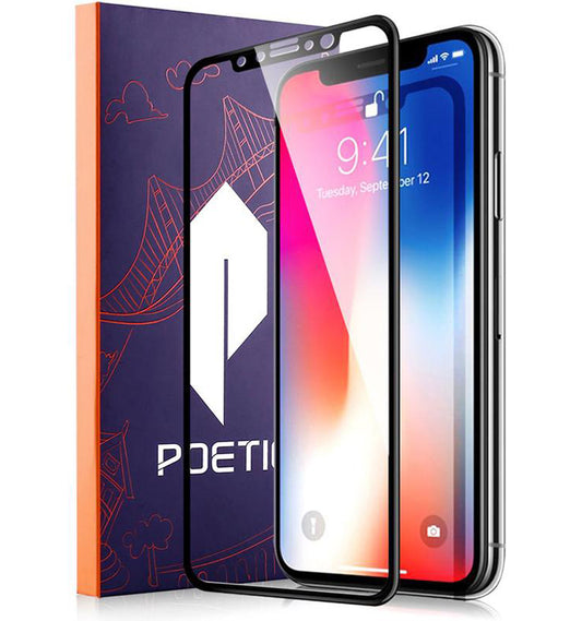 Apple iPhone X Screen Protector - Tempered Glass Black