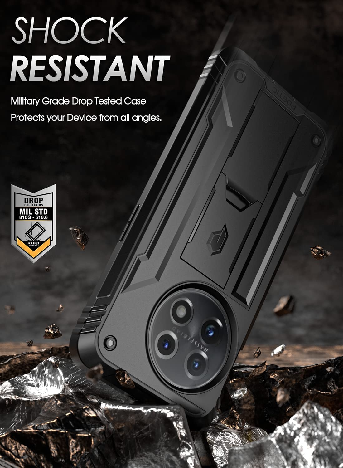 Poetic Revolution Case Compatible with OnePlus 11 5G 6.7 inch (2023  Release), Full-Body Rugged Shockproof Heavy Duty Protective Cover with  Kickstand