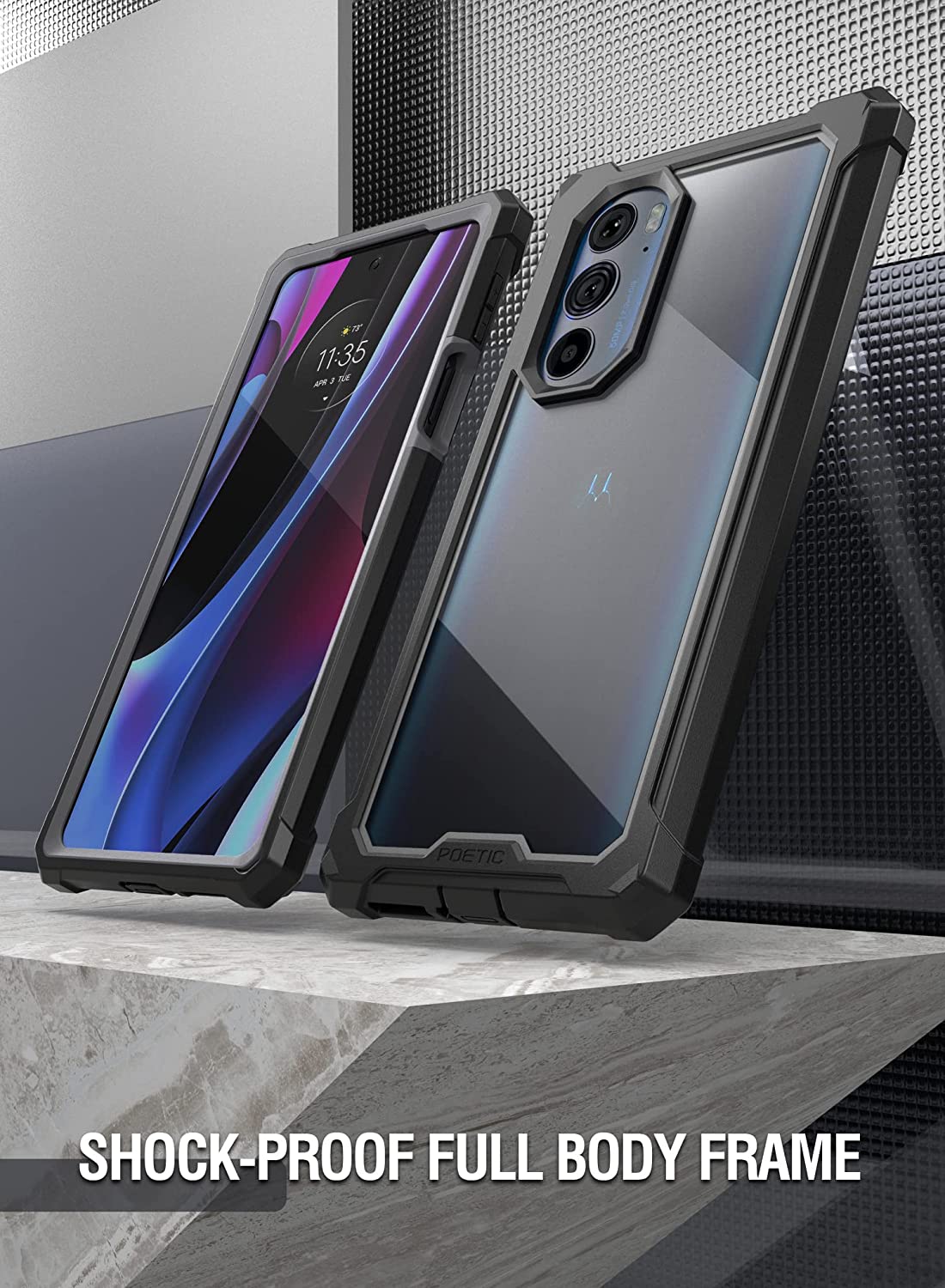 Matte Finish Protective Case Case-Mate Tough Black Series Hard Case For Motorola Edge 5G UW (2021 Model) - Matte Black Rugged Slim Case Matte Finish Protective Case Case-Mate Tough Black Series Hard Case For Motorola Edge 5G UW (2021 Model) - Matte Black Rugged Slim Case
