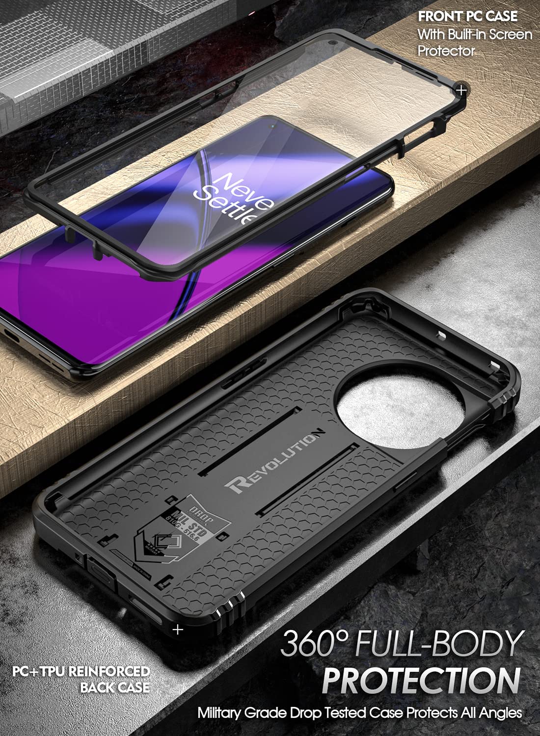Topme Custodia In Pelle Per OnePlus 11 5G, Con Portafoglio E Supporto, Colore Marrone