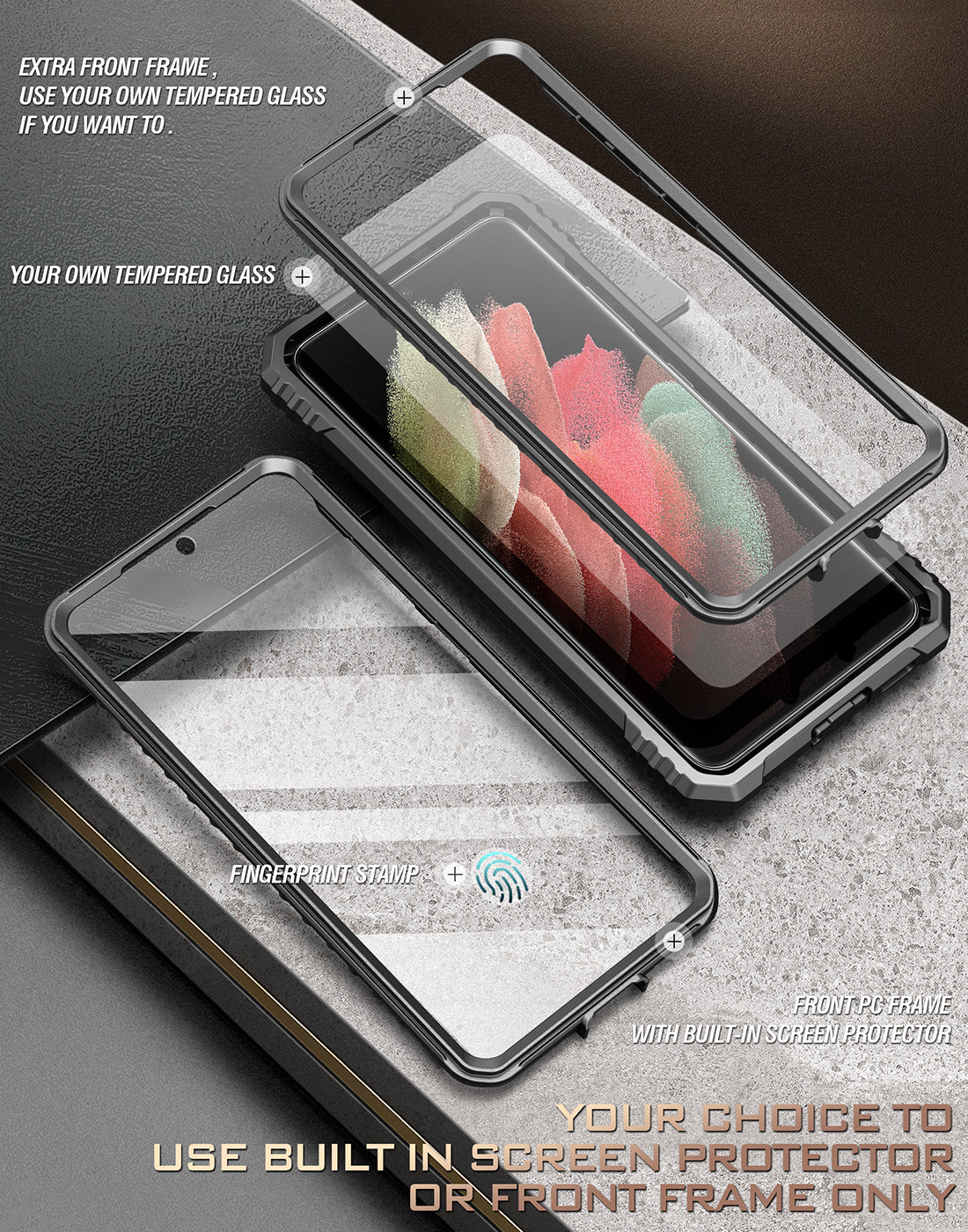 Tempered Glass For Galaxy S21 Fe Hd Clear Case - Temu