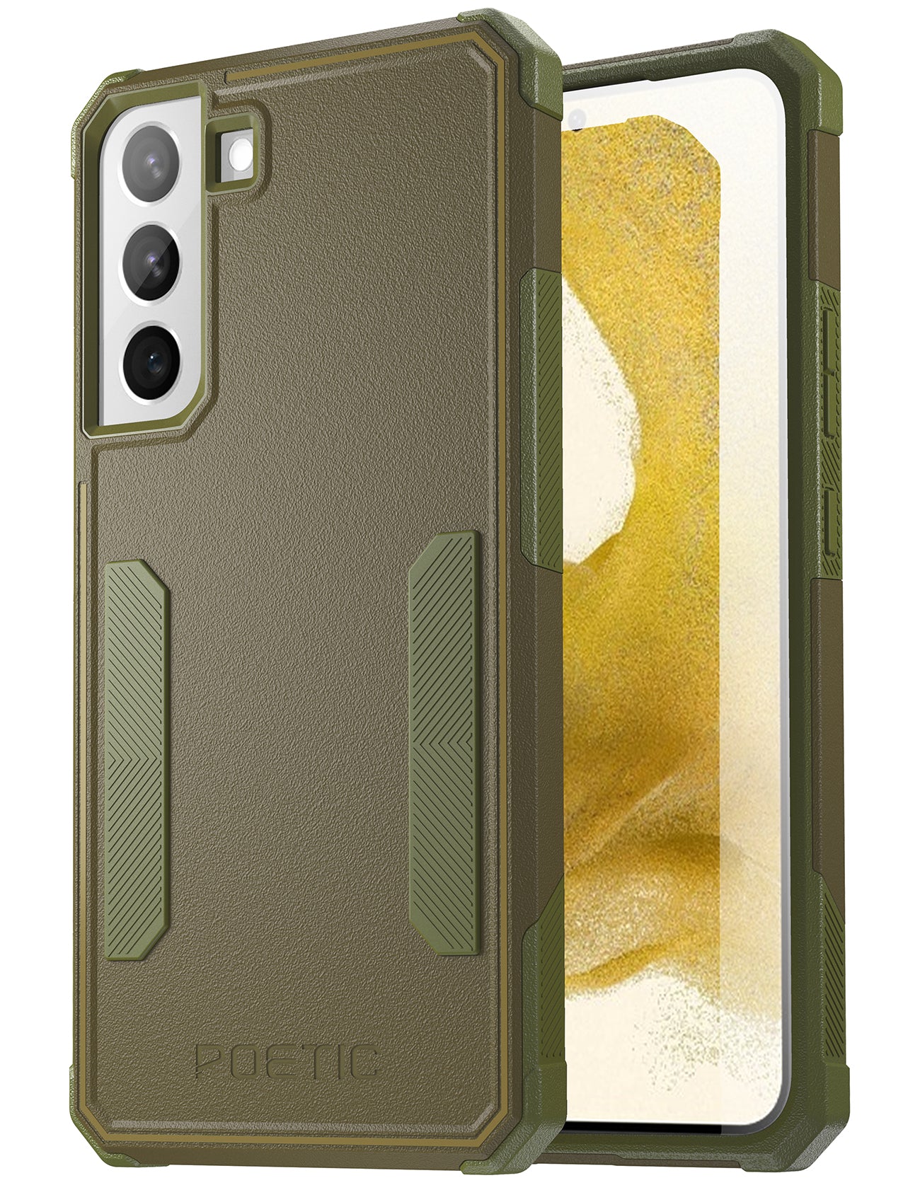 Metal Green LV Samsung Galaxy S22 Ultra Clear Case