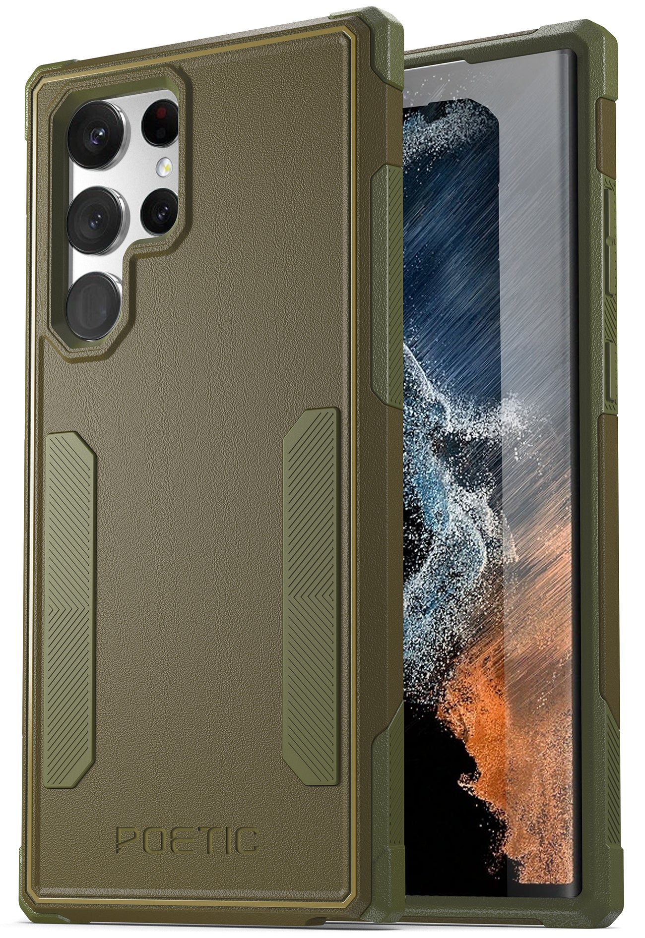 Poetic For Galaxy S22 Ultra 5G Case Dual Layer Slim Shockproof Protective Cover Green