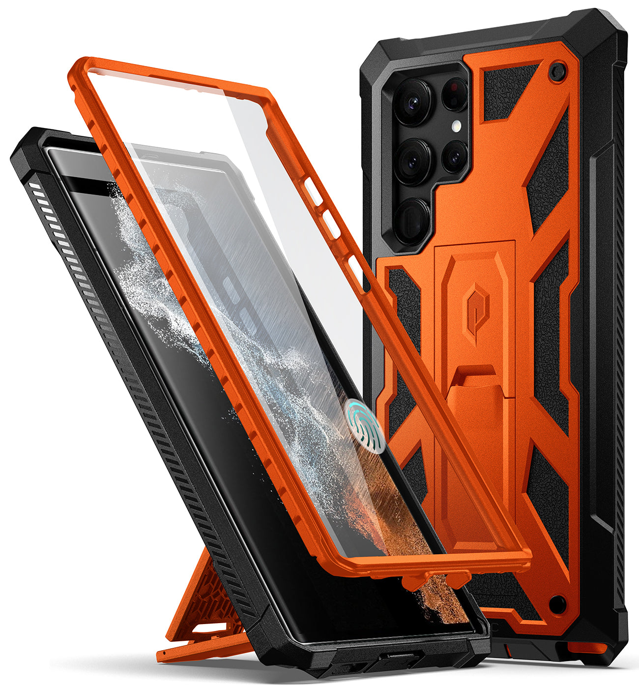 Poetic Samsung Galaxy S22 Ultra Case Metallic Orange