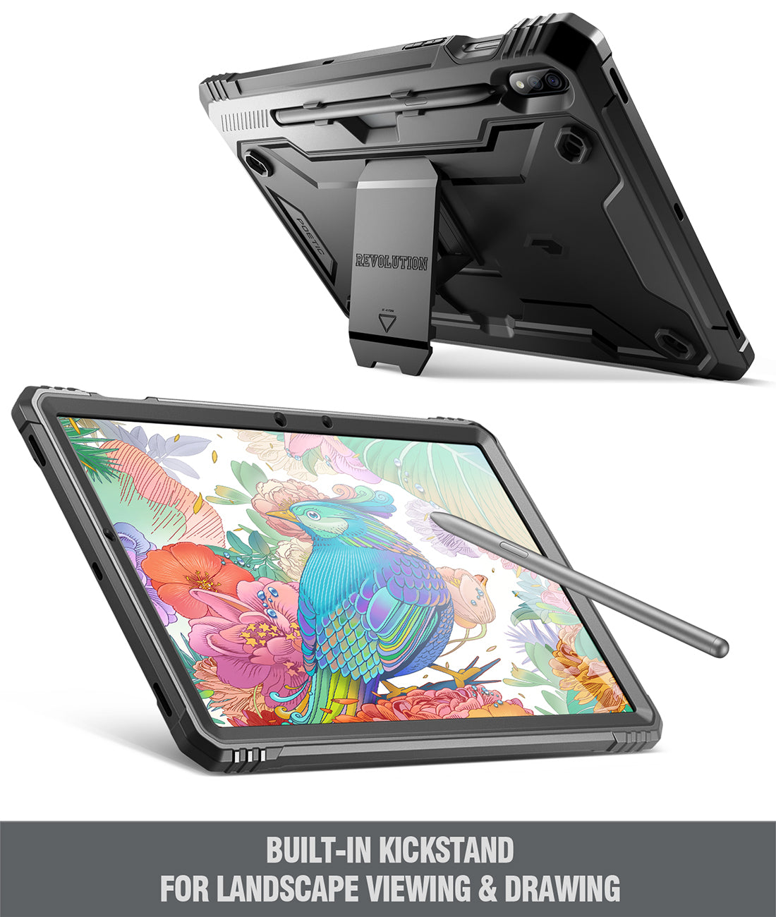 For Samsung Galaxy Tab A9 Plus Case,Poetic Kickstand Built-in