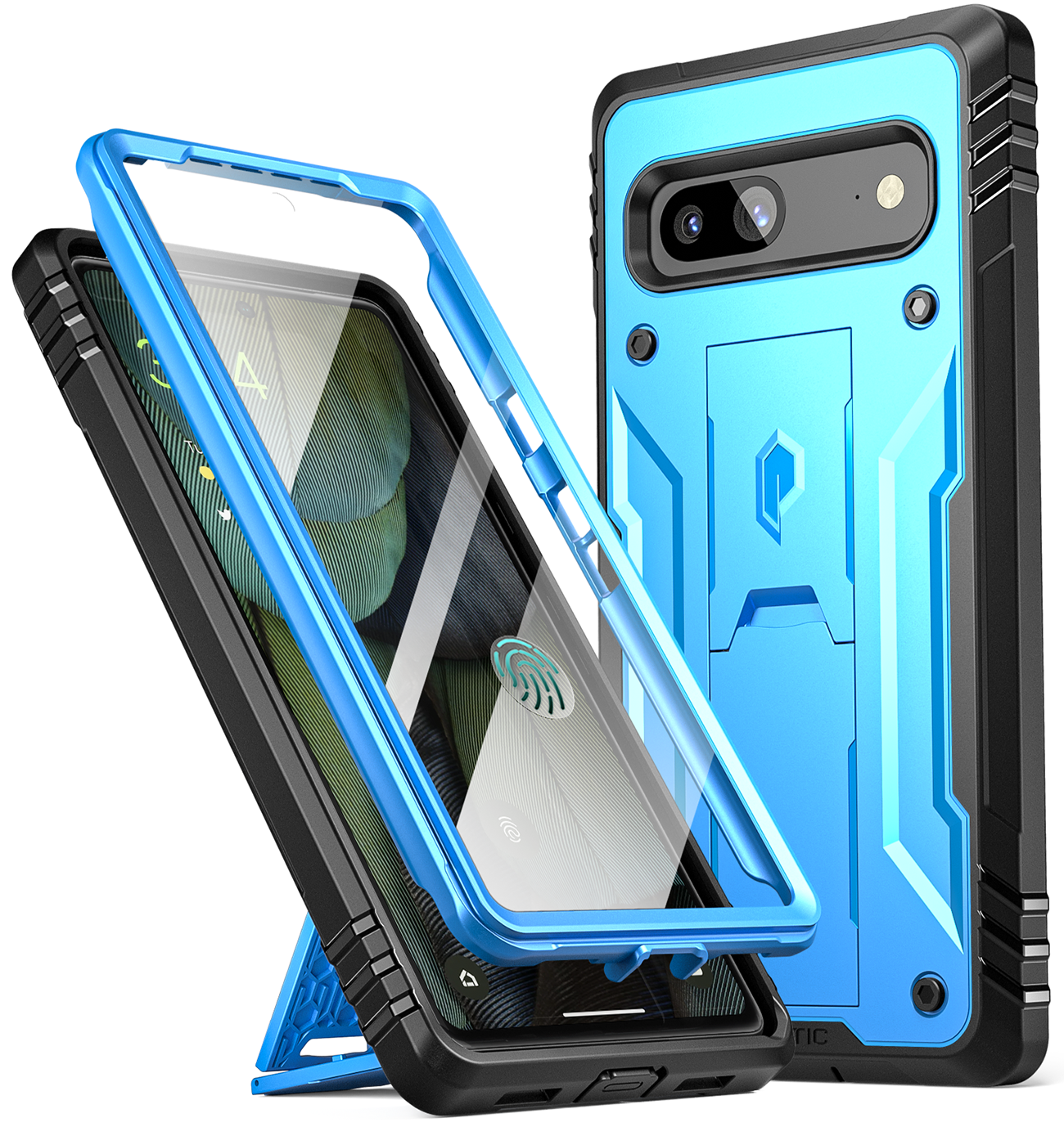 Google Pixel 7A Case, Rosebono Hybrid Dual Layer Graphic