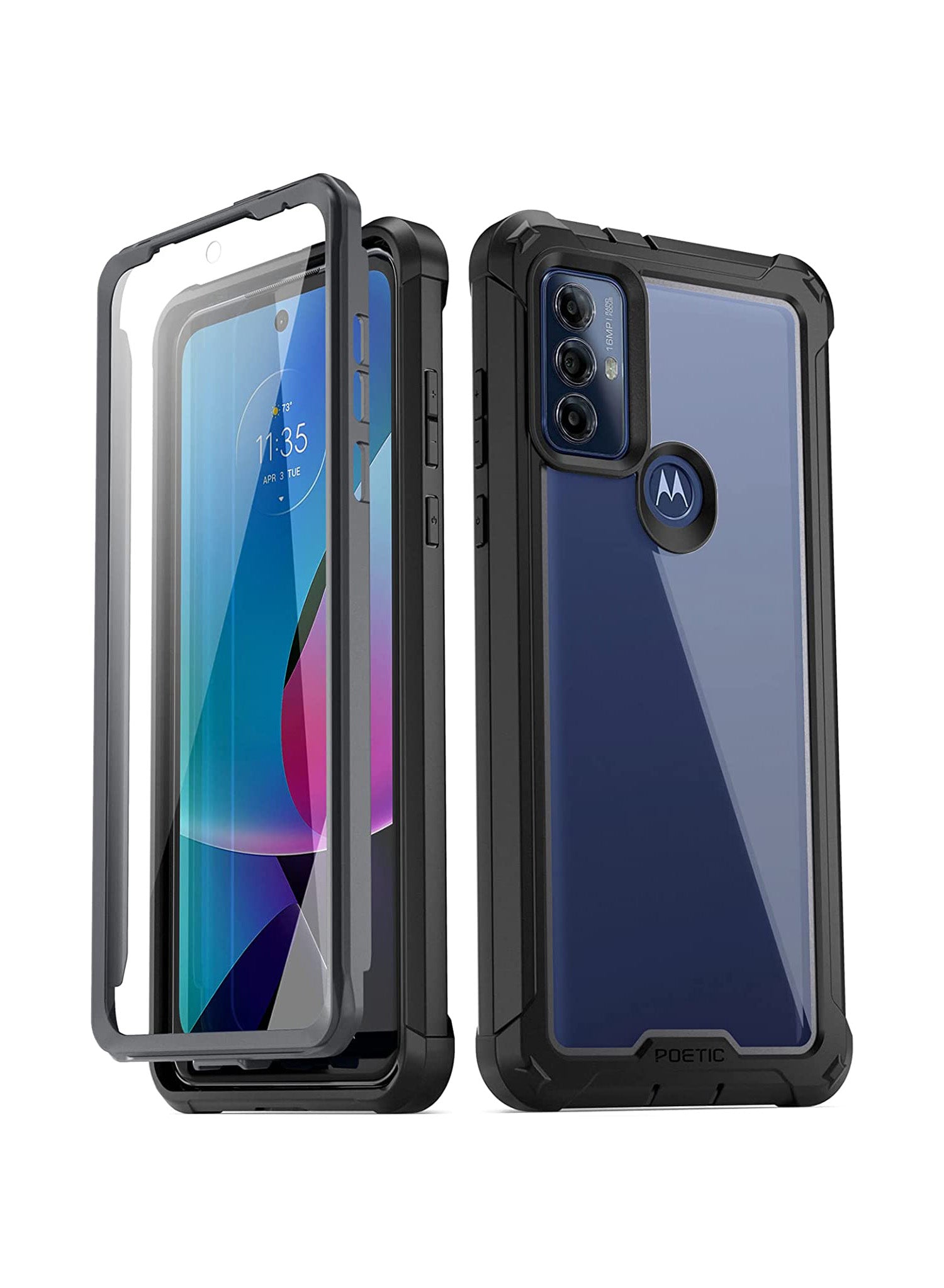 Poetic Guardian Case for Motorola Moto G Play 2023, Clear Case with Built-in Screen Protector, Pink/Clear Poetic Guardian Case for Motorola Moto G Play 2023, Clear Case with Built-in Screen Protector, Pink/Clear